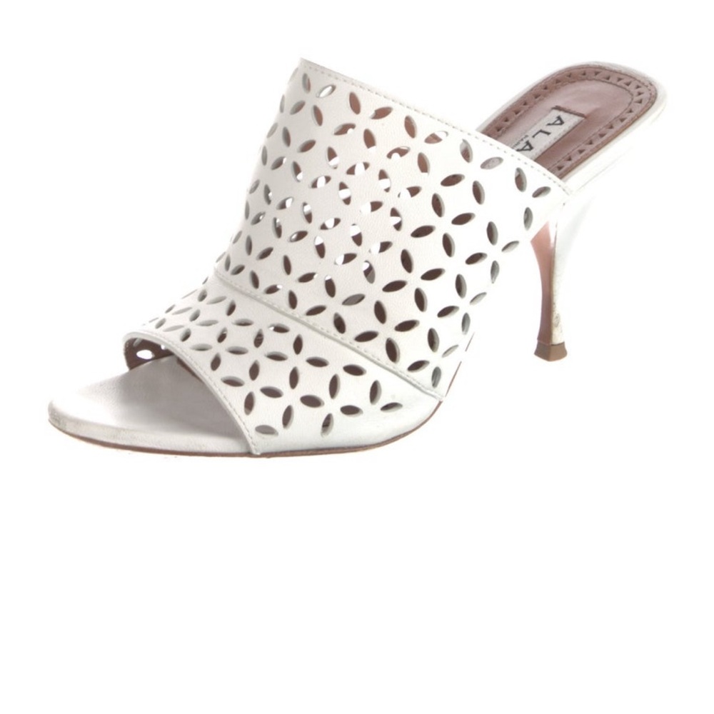 Alaïa leather mule sandals